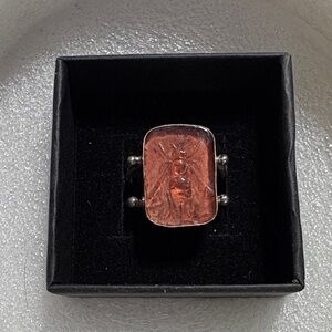 Elegant Silver and Pink Ring